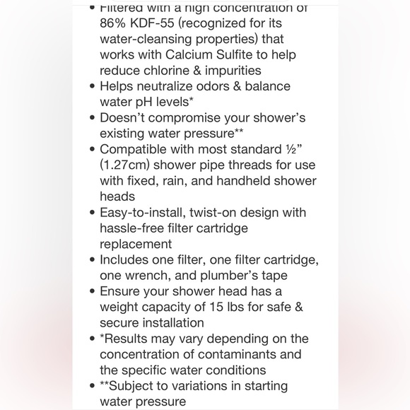 KITSCH NWT the shower filter replacements water filter & cartridge -chrome - Picture 5 of 8